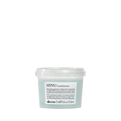 Davines MINU conditioner front packaging showing product and benefits