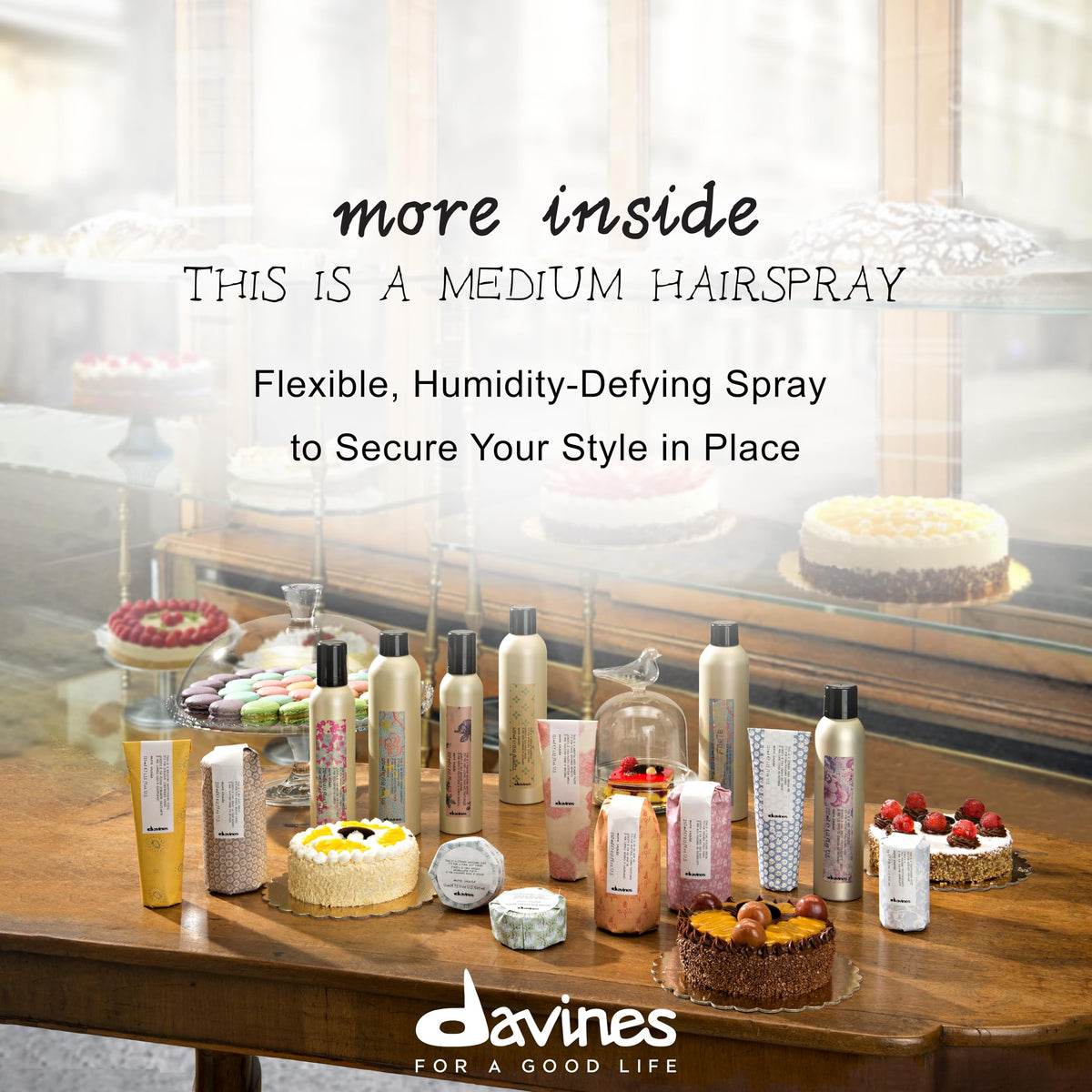 davines close-up of fine mist texture demonstrating even coverage and light feel