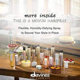 davines close-up of fine mist texture demonstrating even coverage and light feel