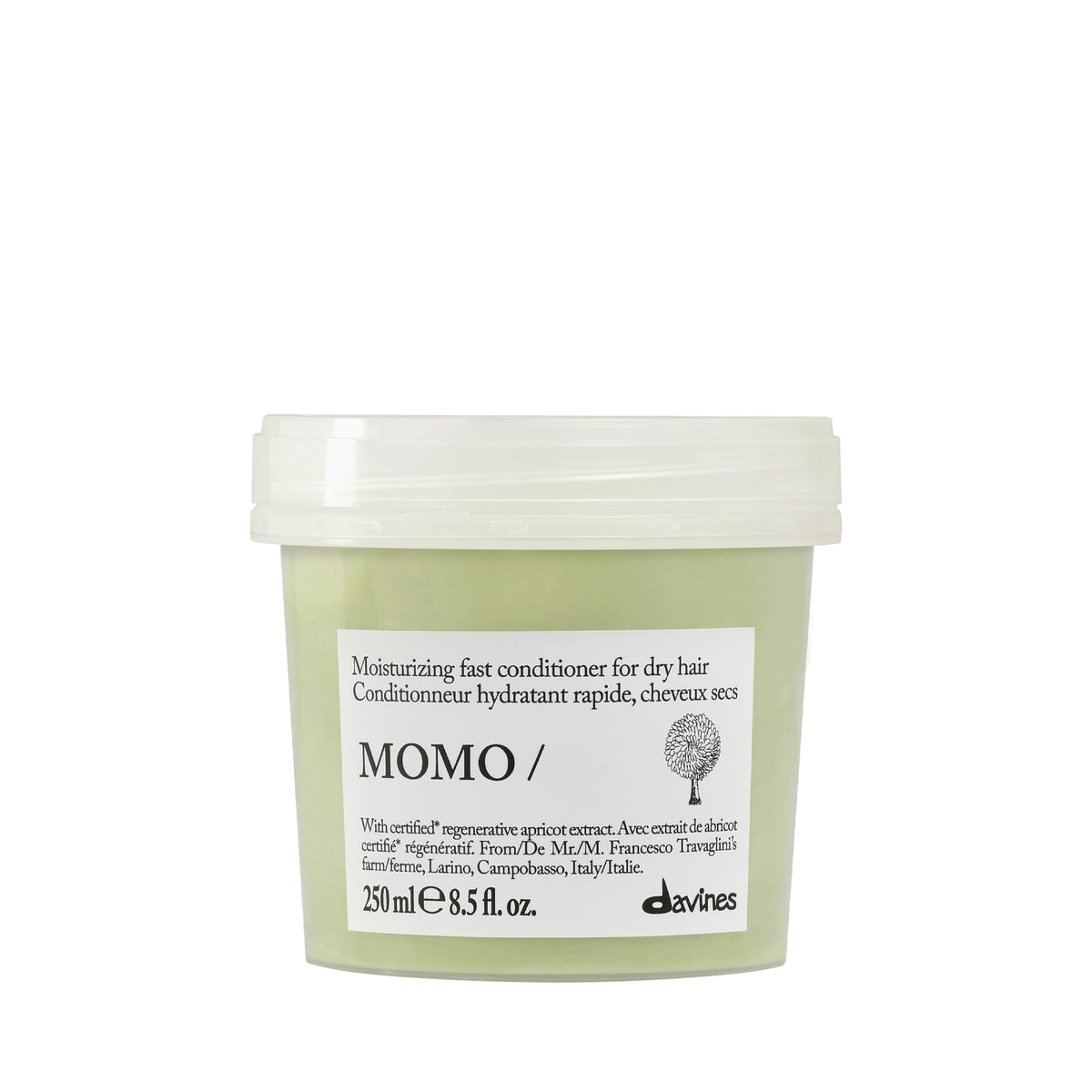 Davines MOMO conditioner front bottle showing packaging and volume benefit