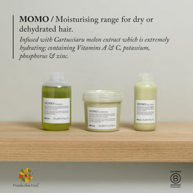 Davines MOMO with Cartucciaru Melon extract ingredient highlighting natural hydration