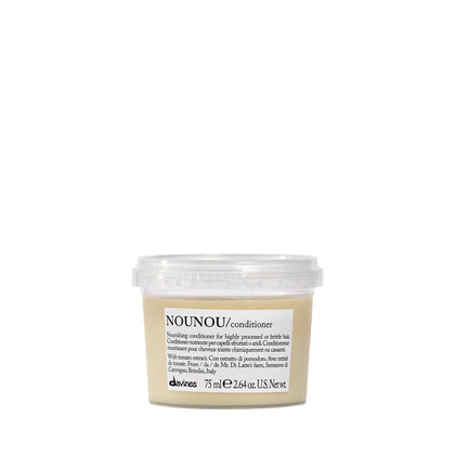 Davines NOUNOU front packaging travel size showing bottle and branding, compact convenience