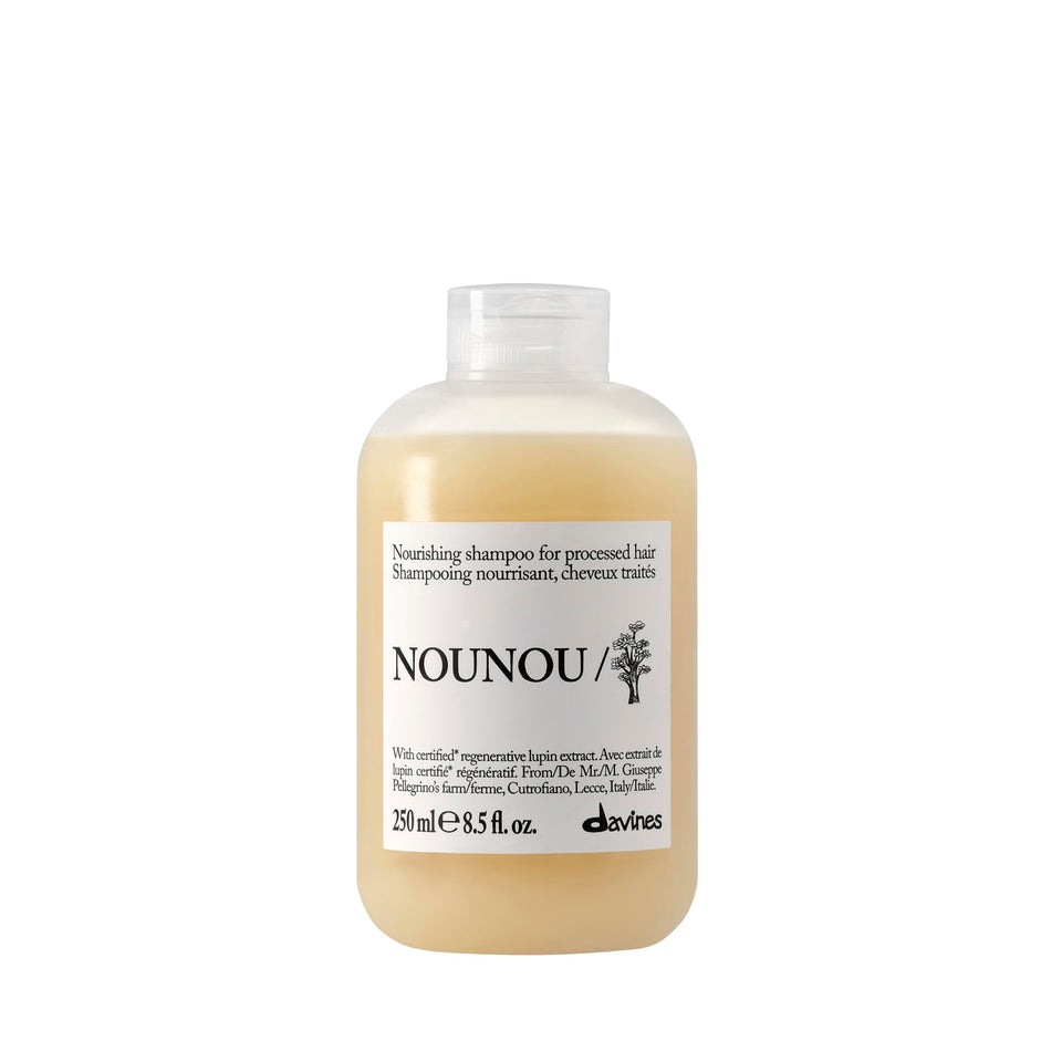 Davines NOUNOU front packaging showing bottle design and benefits