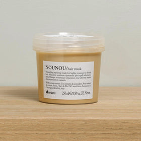 Davines NOUNOU open jar texture close-up illustrating creamy hydration