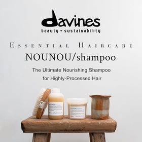 Davines NOUNOU creamy texture lather demonstrating gentle cleansing