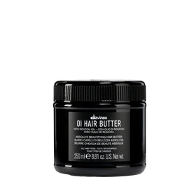 Davines jar front view showing OI Hair Butter and instant shine benefit