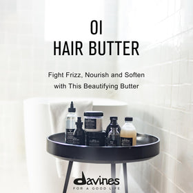 Close-up of Davines butter texture emphasizing deep nourishment