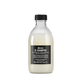 Davines OI shampoo front bottle showing packaging and benefits