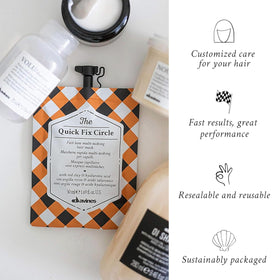 Davines applying mask to towel-dried hair for fast detangling