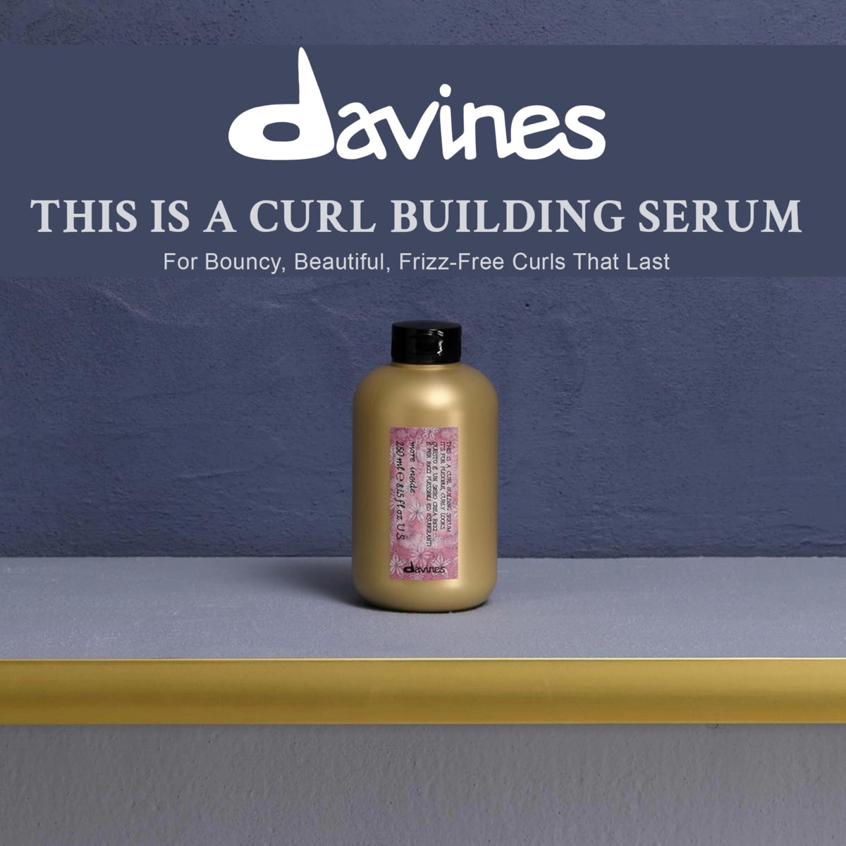 Davines serum texture close-up showing lightweight formula that absorbs