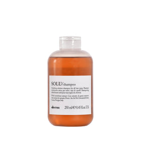 Davines SOLU front bottle showing clear branding and product benefit