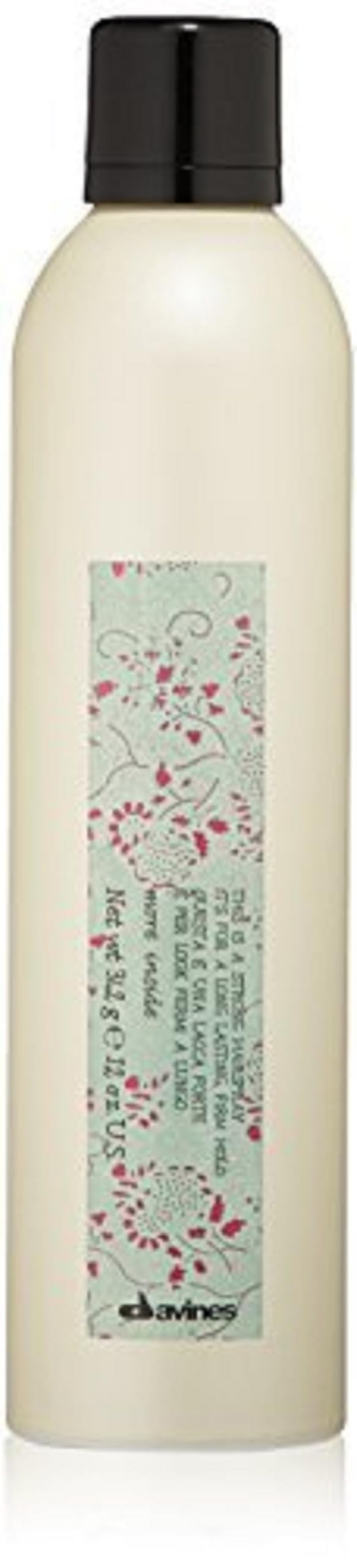 Davines bottle front view showing product branding and strong hold finish