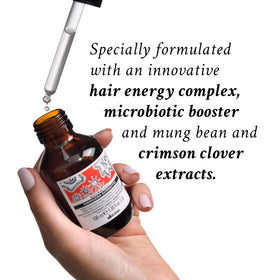 Davines serum texture drop showing lightweight consistency and quick absorption benefit