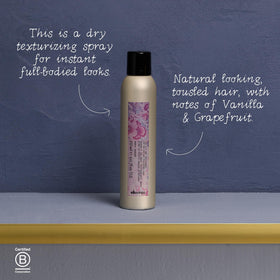 Davines texturizer close-up on strands showing matte finish and separation