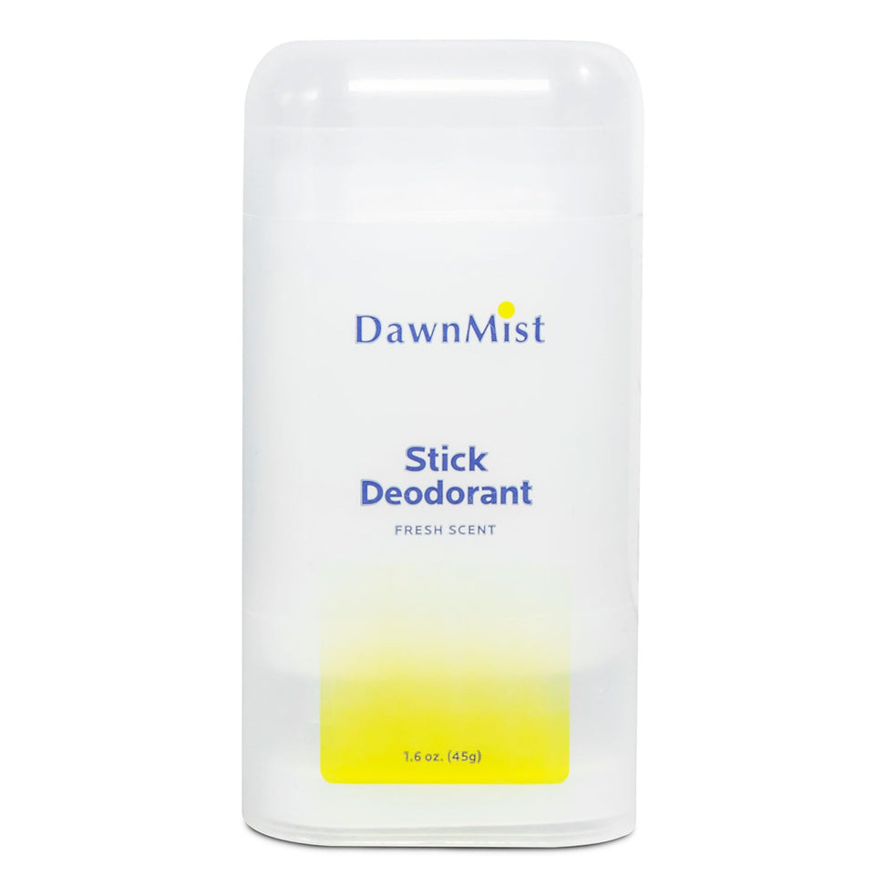 DawnMist clear stick front packaging showing product and fresh scent benefit