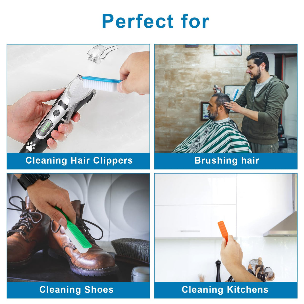 DAYGOS brush removing dirt from window track for detailed home cleaning