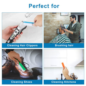 DAYGOS brush removing dirt from window track for detailed home cleaning