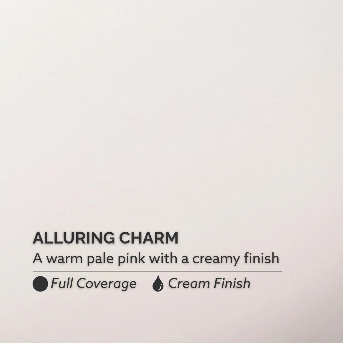 Dazzle Dry Alluring Charm lacquer brush stroke showing creamy pale-pink coverage