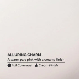 Dazzle Dry Alluring Charm lacquer brush stroke showing creamy pale-pink coverage