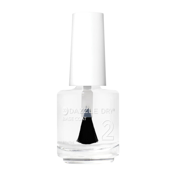 Dazzle Dry front packaging showing clear base coat and fast-drying benefit