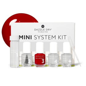 Dazzle Dry mini kit front packaging showing compact travel-ready manicure set