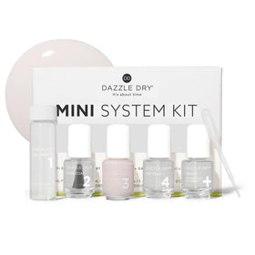Dazzle Dry mini kit front packaging showing compact travel benefits