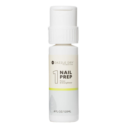 Dazzle Dry front packaging showing 4 oz bottle and label benefits