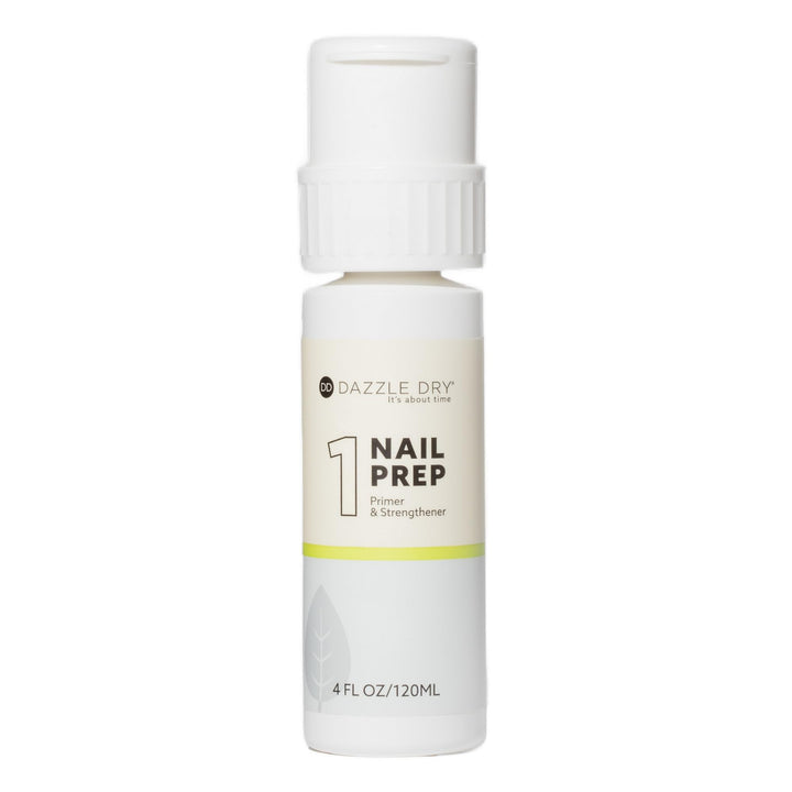 Dazzle Dry front packaging showing 4 oz bottle and label benefits