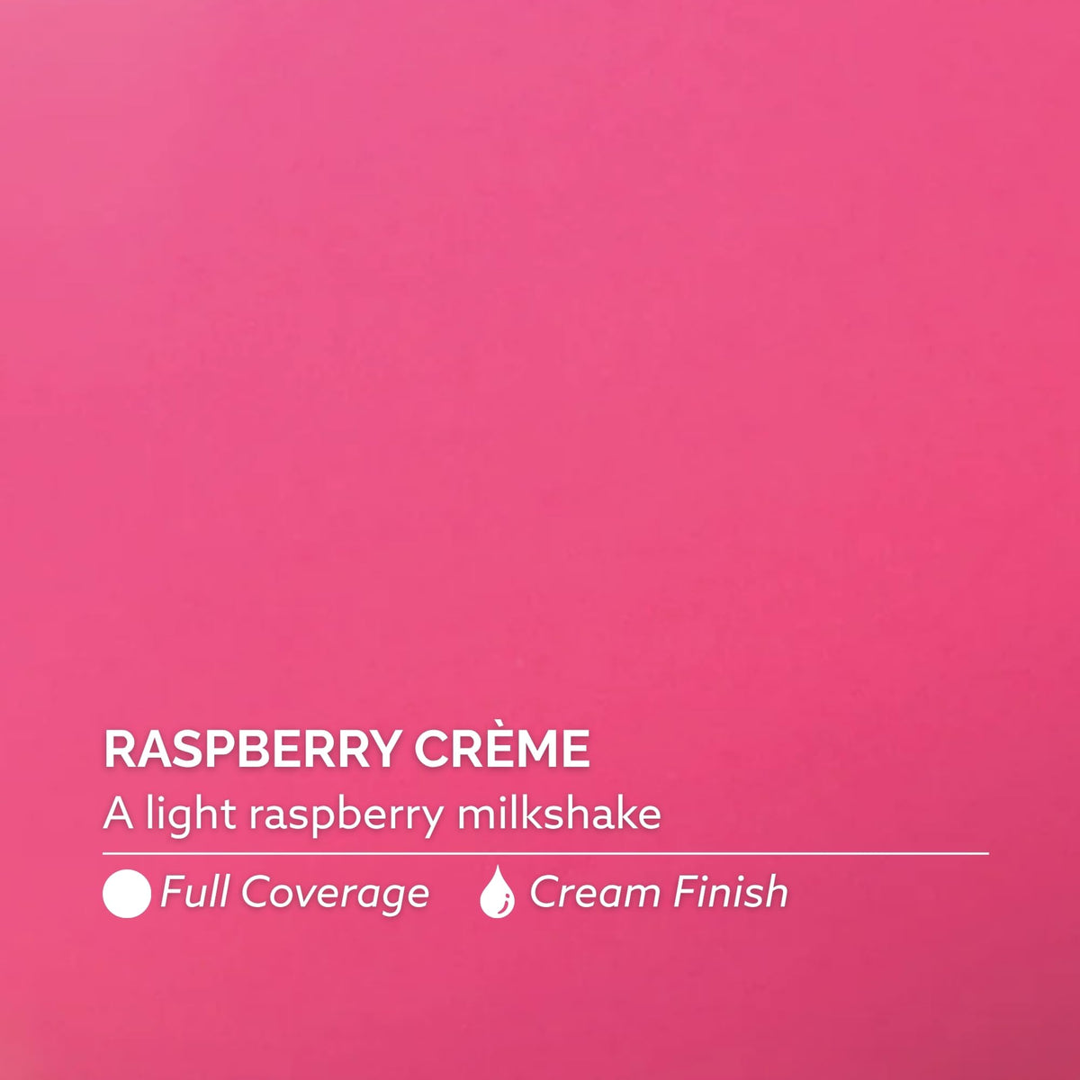 Dazzle Dry brush stroke of Raspberry Crème showing even application and streak-free finish