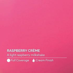 Dazzle Dry brush stroke of Raspberry Crème showing even application and streak-free finish