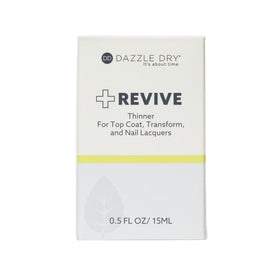 Dazzle Dry Revive being added to nail lacquer, saves thickened polish