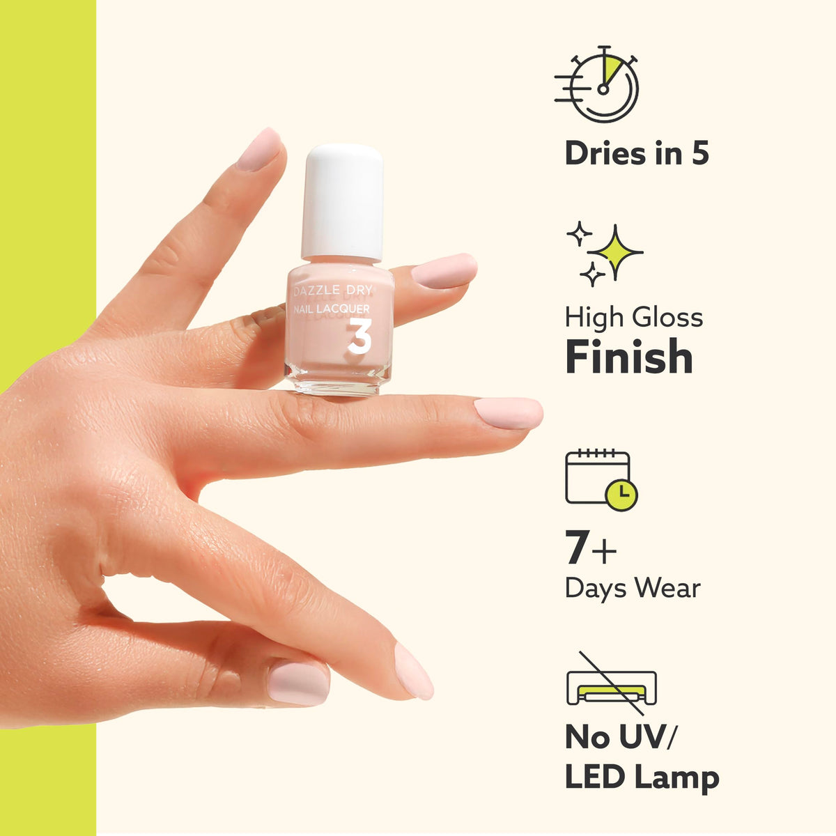 Dazzle Dry kit held in hand for size comparison and travel convenience