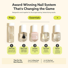 Dazzle Dry swatches on nail tip fan showing buildable semi‑sheer color