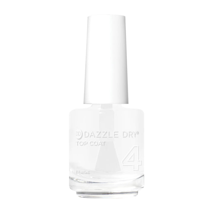Dazzle Dry top coat front packaging showing bottle and label, highlighting safe formula