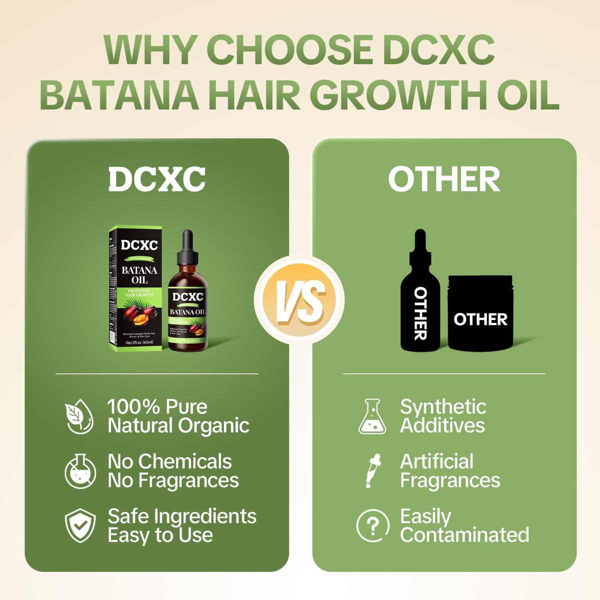 DCXC raw batana ingredient scoop emphasizing natural, chemical-free sourcing
