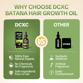 DCXC raw batana ingredient scoop emphasizing natural, chemical-free sourcing
