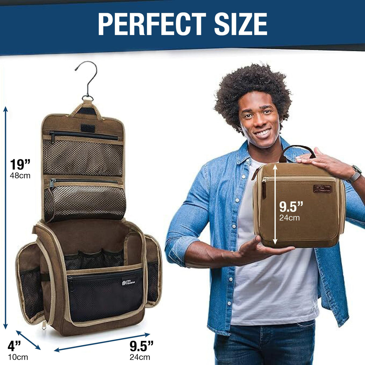 DD D&D Wanderlust fully opened and hanging with easy access to all compartments