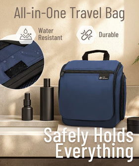 DD D&D Wanderlust packed in suitcase saving space and protecting toiletries