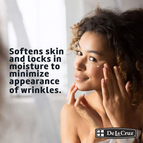 De La Cruz on bathroom vanity in lifestyle scene for daily use