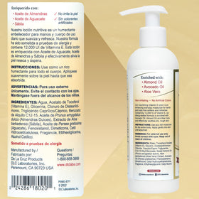 De La Cruz bottle beside a hand to show 8 fl oz scale