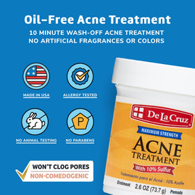 De La Cruz ointment texture closeup highlighting smooth sulfur cream consistency