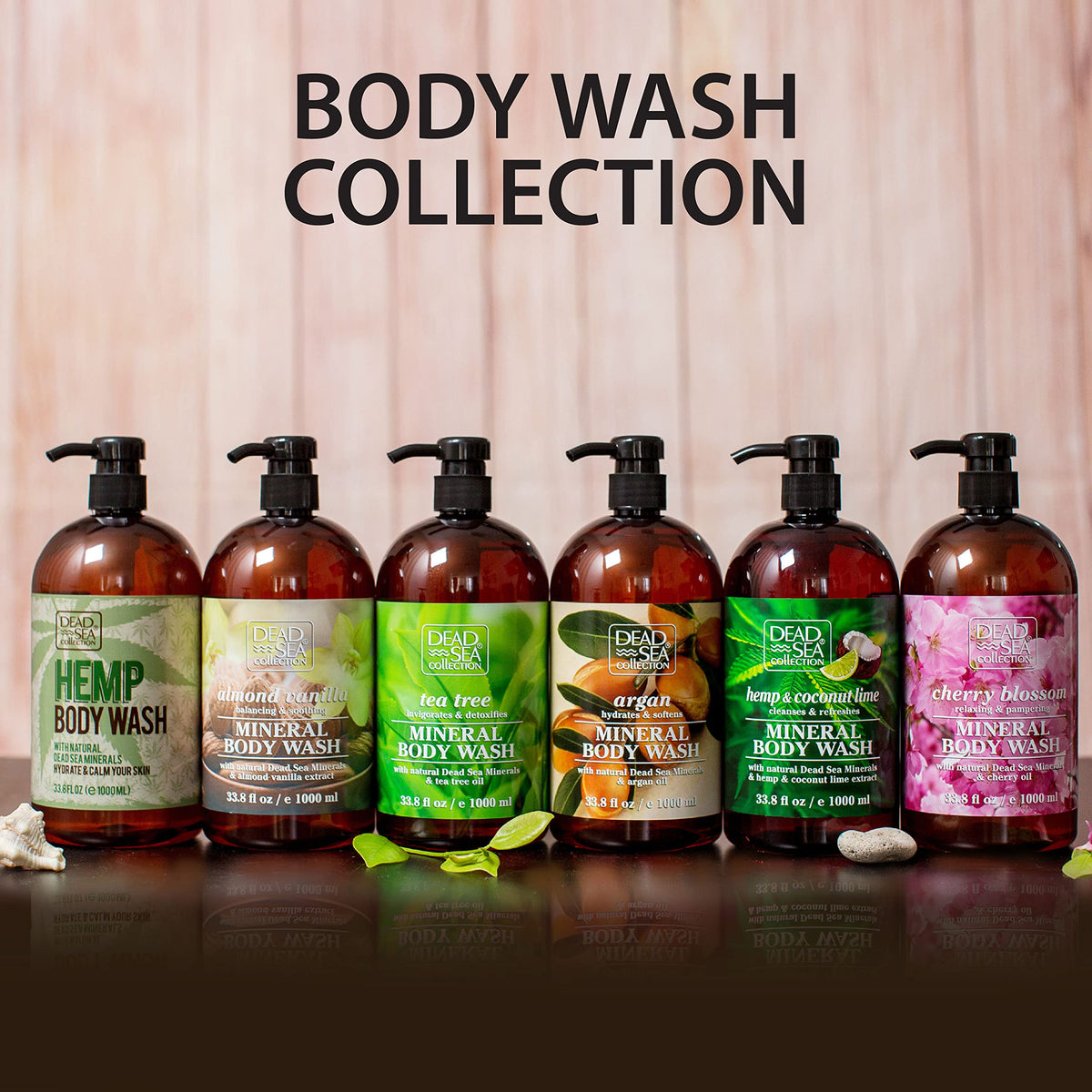 Dead Sea Collection in-shower lifestyle scene conveying relaxing cleanse