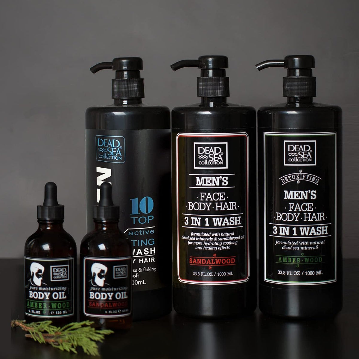 Dead Sea Collection two bottles on shelf signaling household value pack