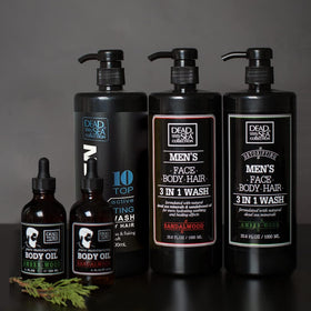 Dead Sea Collection two bottles on shelf signaling household value pack