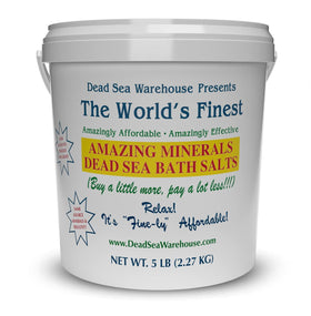 Dead Sea Warehouse front packaging showing 5 lb bag and brand clarity benefit