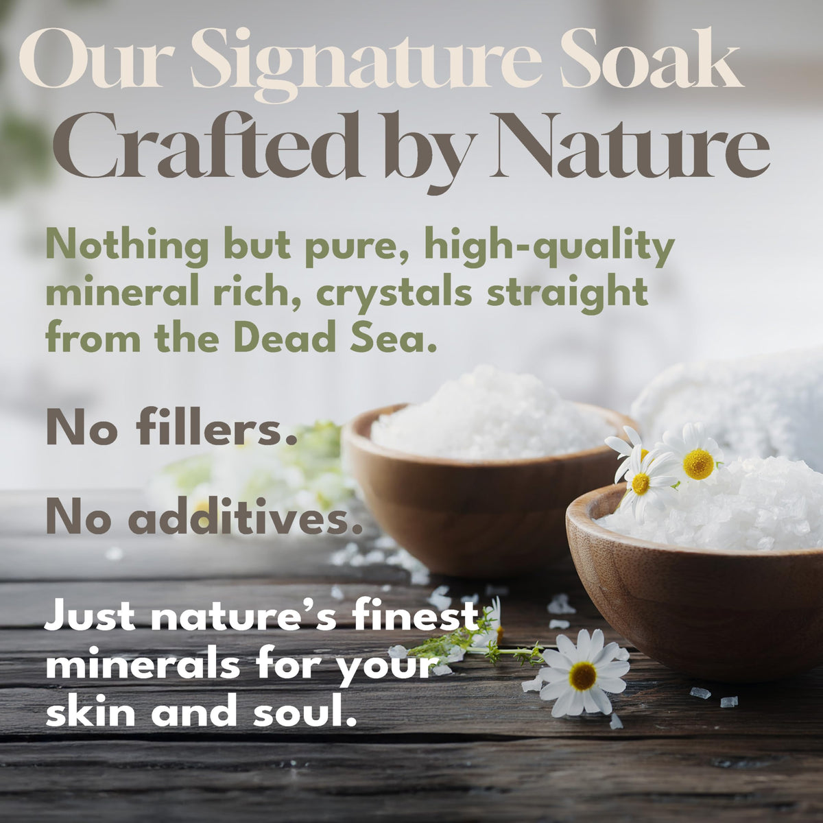 Dead Sea Warehouse close-up of coarse mineral granules highlighting natural texture and purity benefit