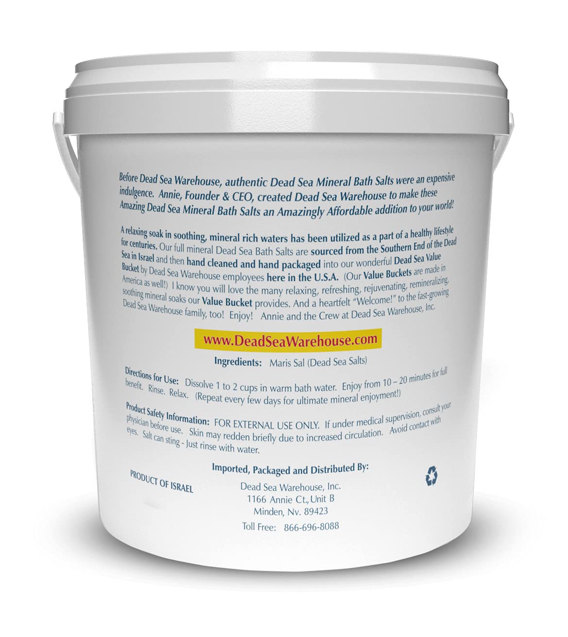 Dead Sea Warehouse open bag texture of salts highlighting pure mineral composition benefit
