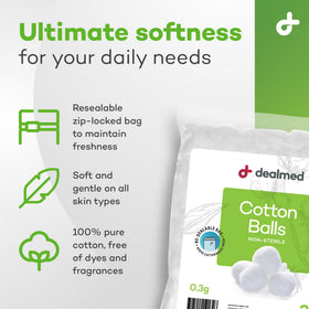Dealmed fiber texture close-up highlighting softness and absorbency