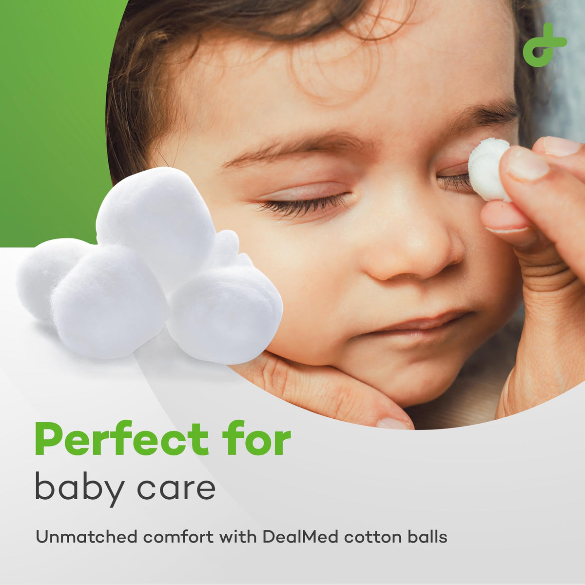 Dealmed cotton ball removing makeup demonstrating gentle cleansing