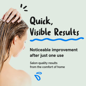 DEAR HAIR applied to wet hair mid-lengths, demonstrates easy detangling benefit